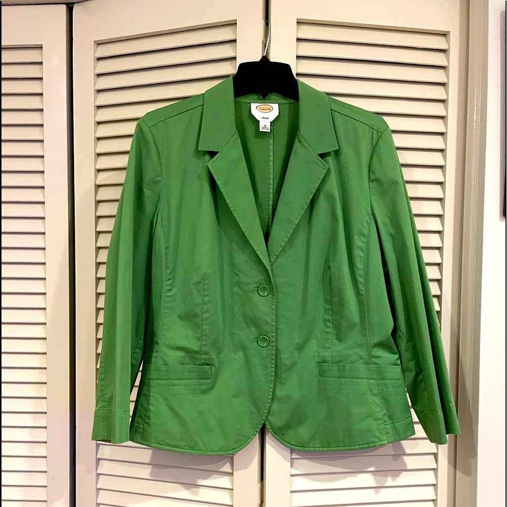 Talbots Green Blazer, Stretch and size 18.